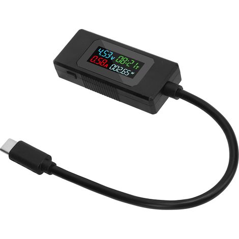 Testeur USB C 4-30V 0-6,5a, tension, capacité de courant, Type de compteur de puissance, multimètre numérique (1/5)
