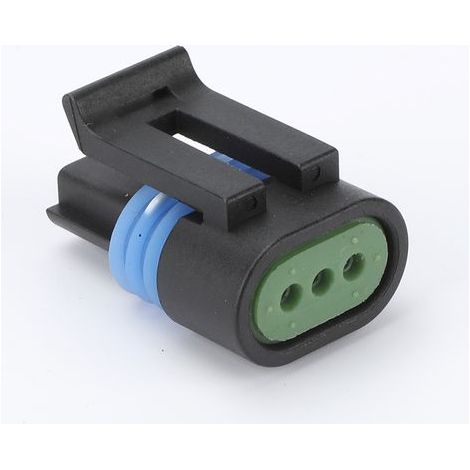 Universal waterproof connector for automotive wiring harness for idle speed stepper motor, with plug and socket. (1/4)