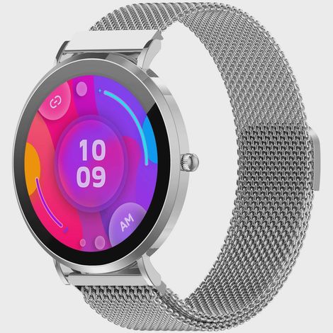 Reloj inteligente con pantalla AMOLED, sensores de salud, color plata. (1/5)