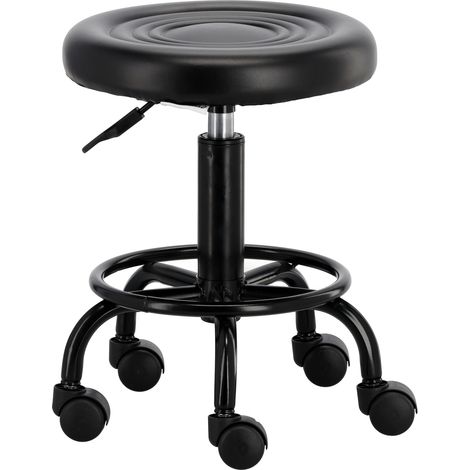 Kosmetikhocker, Friseurstuhl, Hocker, Sattel, Spa-Stuhl, mobil, schwarz (1/5)