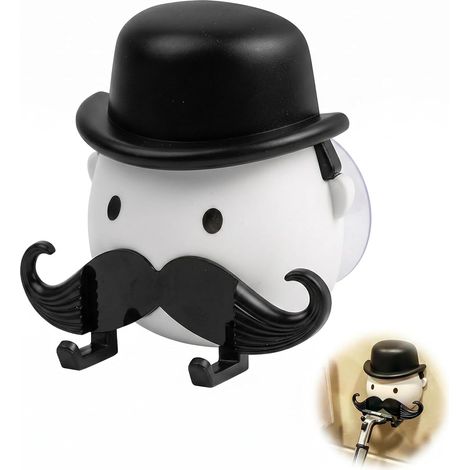 Porte Rasoir Douche Blanc, Support Rasoir Mural sans Percage avec Crochet Adhésif Puissant, Accessoire de Salle de Bain pour Rasoir Manuel (1/5)
