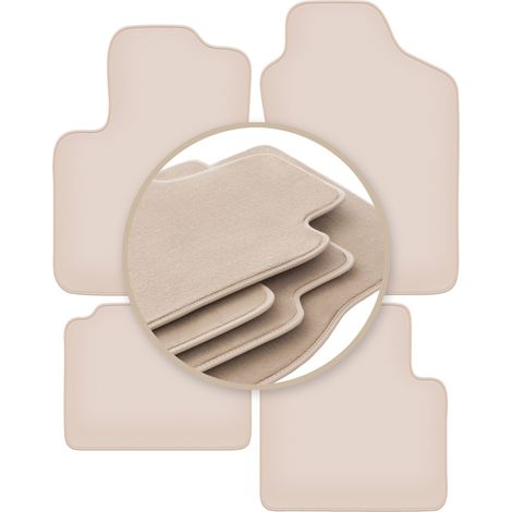 Tapis de sol beiges PREMIUM pour : Fiat 500 Hybride à hayon 2020- (1/5)