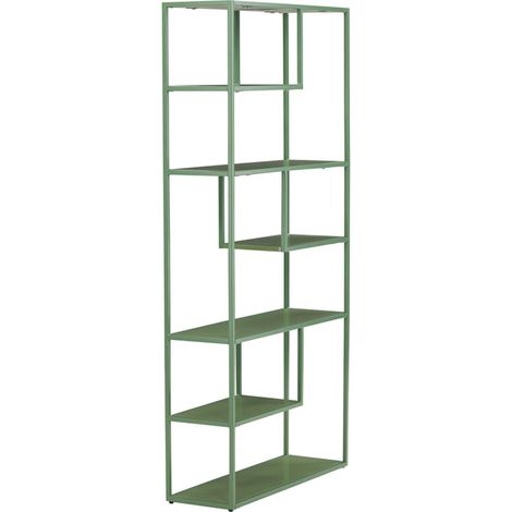 Étagère Bibliothèque 6 Niveaux "Staal" 164cm Vert (1/5)