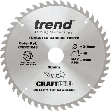 Trend CSB/21048 TCT Craft Saw Blade 210mm x 48T x 30mm (1/5)