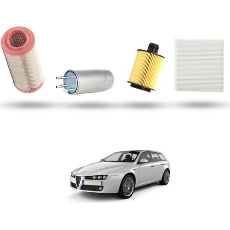 Kit Tagliando 4 filtri compatibile con Alfa Romeo 159 (939) 2.0 Jtdm 125kw dal 2009 -2011 (1/5)