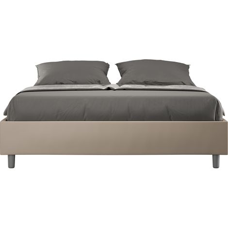 Letto Matrimoniale Sommier 160x200 cm Senza Rete Azelia Tortora (1/5)