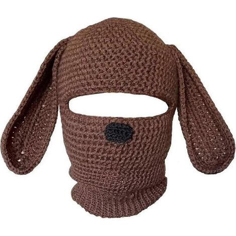 Strickmütze, Gesichtsmaske, Wollmütze, Hornmütze, Sturmhaube für Halloween-Partys (1/5)