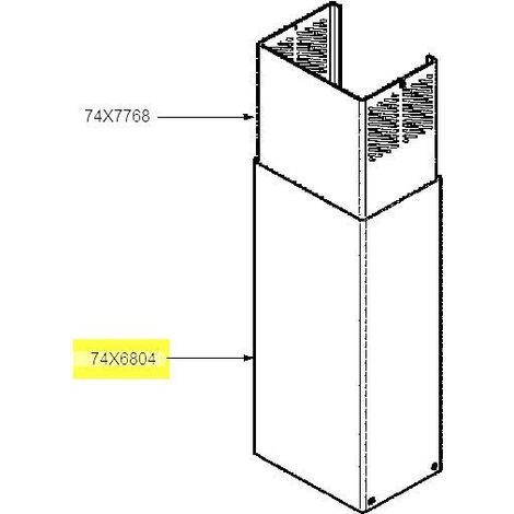 Sauter – Chemine inférieure pour hotte – Compatible modèle SHD525WF1 – Dimensions 53x27cm – 74X6804