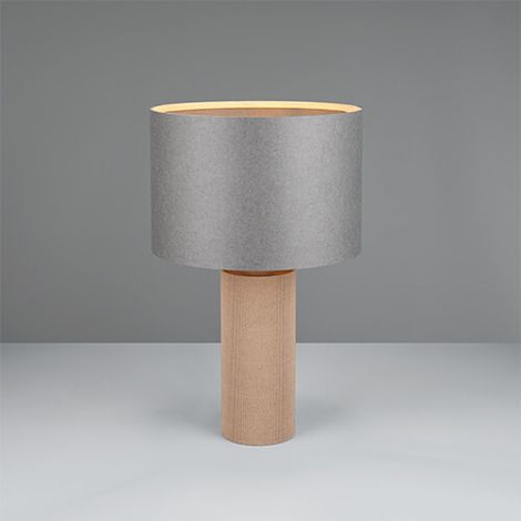 Lampe de table CANIO ronde Ø30 gris-brun E27 40W Trio (1/3)