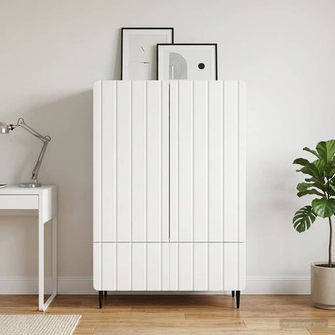 Teenpull – Sideboard Weiß 66 x 34,5 x 97 cm Holzwerkstoff (1/5)