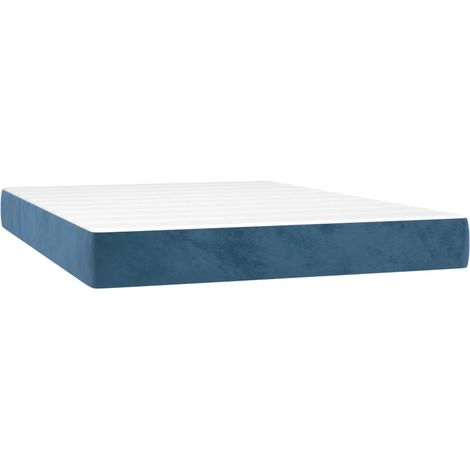 Maison Exclusive - Materasso a Molle Insacchettate Rigidità Media Blu Scuro 140x200x20 cm in Velluto
