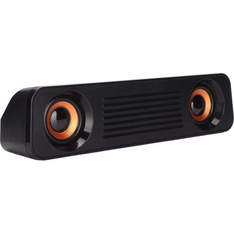 TV Soundbar, Portable Wired Stereo Speaker, Subwoofer, USB-Powered Desktop Speaker with 3.5mm Plug