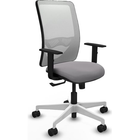 Silla piqueras y crespo Zulema blanco cuero sintético gris (1/2)