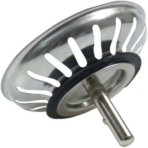 Panier Pour Bonde d'Évier de Cuisine - 80 mm - Crépine Universelle Acier Inoxydable - Bouchon Panier Pop-Up - Lavable Lave-vaisselle - Ne se Bouche & Ne Déborde Pas (1/4)