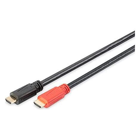 Cavo di collegamento Digitus HDMI maschio a HDMI-A 10 metri nero, 4K UHD, doppio schermatura, schermatura a treccia, schermatura totale, modello DB-330118-100-S (1/5)