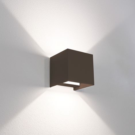 Century APPLIQUE BIDIREZIONALE QUADRATO A LED UP&DOWN+ 20 W-800 lm-3.000K/4.000K/6500K Col. Corten