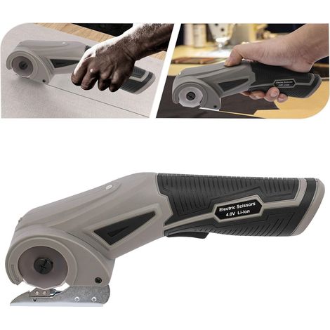 Elektrische Schere 4V Elektrischer Kartonschneider Kabellose elektrische Schere mit LED Beleuchtete Lampe für Handwerk zum Schneiden von Teppich, Karton, Papier (1/5)