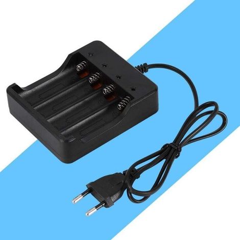 Chargeur de Batterie à 4 Fentes pour Batterie Rechargeable au Lithium 18650 Prise EU avec Fonction de Charge Anti-Retour de Bonne qualité et de Bonne (1/3)