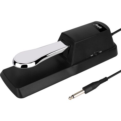 Pédale de sustain Mugig, design piano, compatible avec les pianos numériques et les claviers électroniques. (1/5)