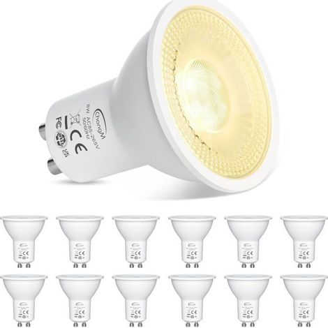 Filiyano-Ampoule LED GU10 ®RisingFF, blanc froid, 7 W équivalent à une ampoule halogène de 70 W, 720 lm, ampoules projecteurs LED, non dimmable (1/5)