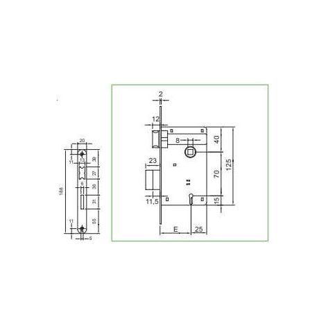 Serratura STV Patent piccola 40 mm (1/2)