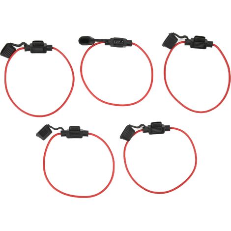 5 Stück Sicherungshalter, 12 V, 30 A, feuerfest, wasserdicht, biegsam, abnehmbar, staubdicht, Inline-Halter (1/5)