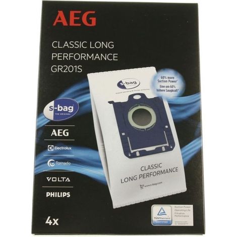 Juego de 4 bolsas para aspirador ELECTROLUX 9001684746
