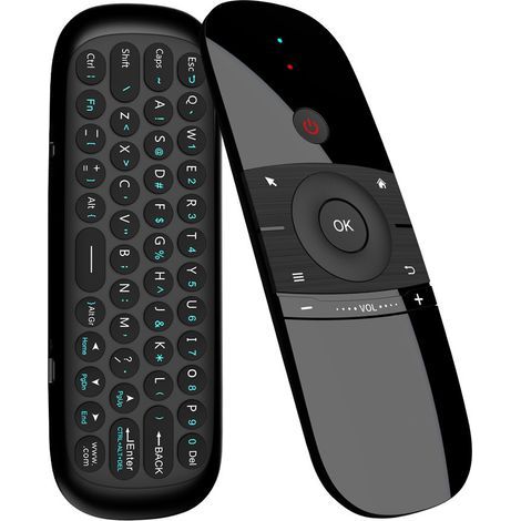 Cyslmuk – Telecomando Air Mouse wireless 2,4 GHz – Tastiera integrata a 45 tasti – Sensore giroscopico a 6 assi – Compatibile con Android TV e PC (1/5)