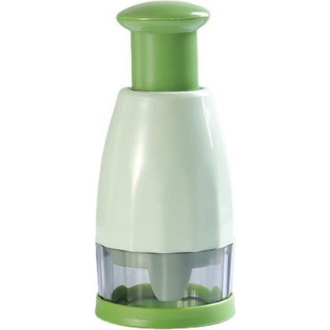 Hachoir à Aliments Portable pour légumes, Slap Coupe-oignons pour ail Noix Amande Gingembre Herbes Persil Chili Tomate Passe (Vert) (1/4)
