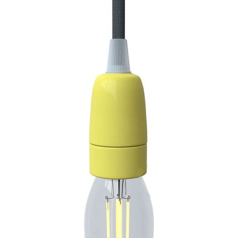 Portalámparas Creative Cables e14 porcelana blanco 20x25x15 cm