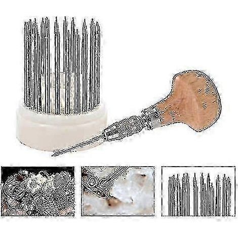 Ensemble de 23 outils de gravure pour bijoux - Grain de diamant, outils de sertissage de pierres et de perles métalliques (1/4)