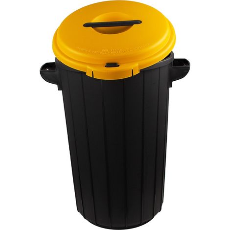 Gelber abfalleimer mit deckel 35 l fassungsvermogen