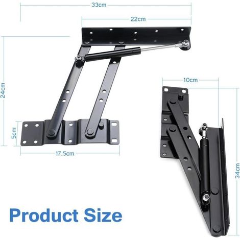 ALLIANDIS2 Pcs Charniere Table Basse Relevable,Heavy Duty Mecanisme Table Basse Relevable,Lift Up Ressort Charnière pour Table Basse