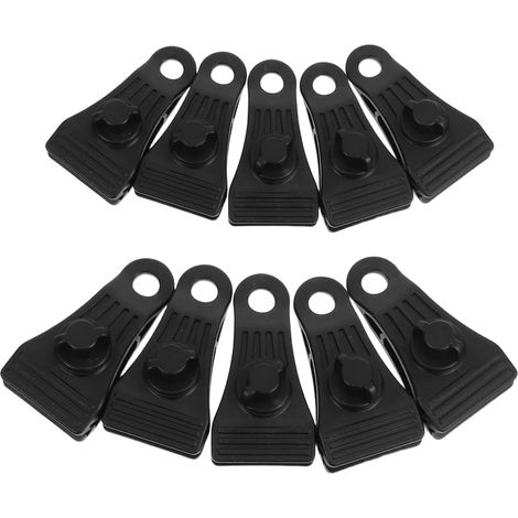 Lot de 10 Pinces De Fixation pour Bâche, Imperméables Et Coupe-Vent, pour Tente, Auvent, Portable, pour Randonnée, Camping, Alpinisme (1/5)