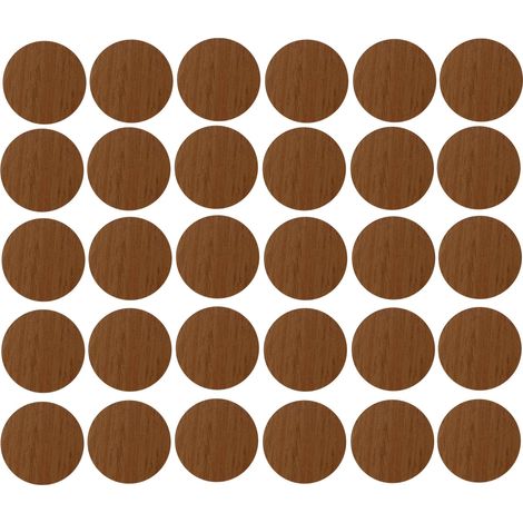 30x Copriviti adesivi 20 mm plastica viti copertura coperchi tappi riparazione mobili, Marrone noce (1/3)