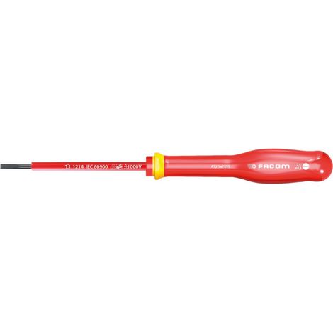Destornillador aislado Facom Protwist - Plano - 2,5 x 50 mm - At2.5x50ve