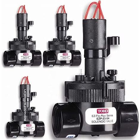 Pack 4 Electroválvula de riego 24V Toro 1'' tapa roscada PVC  Funciona con programadores de riego eléctricos