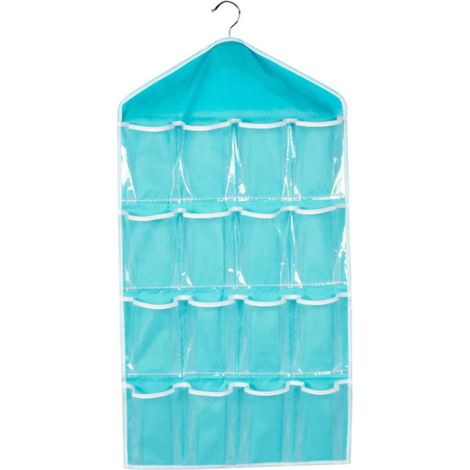 Organizador de puerta transparente – azul – ropa interior/sujetadores – dormitorio/vestidor