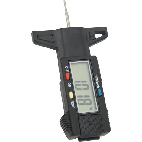 Digitales Profiltiefenmessgerät 0–25 mm, LCD-Bildschirm, präzises Universal-Reifenmessgerät, Verschleißkontrollwerkzeug (1/5)