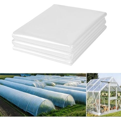 Bâche Polyéthylène Bache Plastique Transparente Bâche Protection Imperméable Anti-poussière Réutilisable Protection Serre Plante Jardin (2×2m) (1/5)