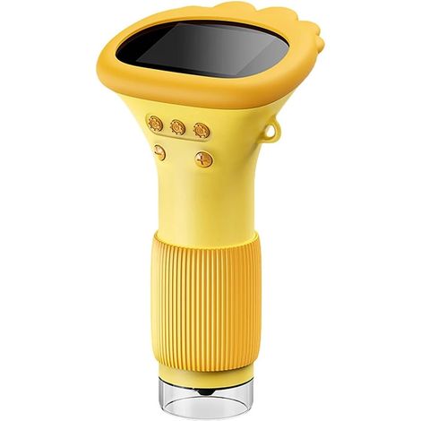 Microscopes numériques de Laboratoire 1000X avec caméra loupe électronique à 8 LED, écran IPS de 2 Pouces, Mini microscopes Portables(Yellow) (1/2)
