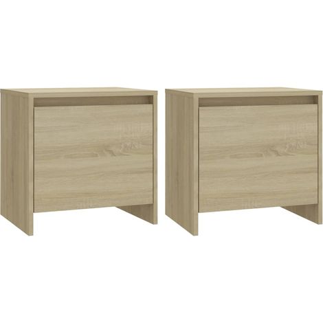 Bedside Cabinets 2 pcs Sonoma Oak 45x34x44.5 cm Engineered Wood vidaXL