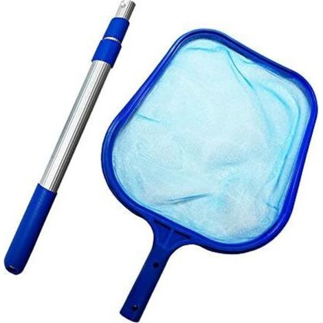 43x29cm Schwimmbad-Skimmernetz mit Stange (90cm) Netz zur Laubentfernung Feinmaschige Kunststoffstruktur Entfernt Blätter mühelos