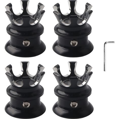 Capots de Vis de Moteur pour Harley-Davidson XL883, Big Twin 1340 Evo et Twin Cam - Lot de 4 (Noir/Blanc) (1/5)