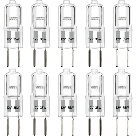 Lot de 10 Ampoule Halogène GY6.35 35W 12V Dimmable Blanc Chaud 2700K pour Lustre et Éclairage Paysager