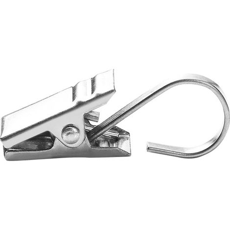 Pinces à Rideaux en avec Crochets/Anneaux – Pour Draperie & Rideau de Douche 50 Pièces Acier Inoxydable Argent (1/5)