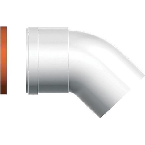 Curva mf diam. 80 a 45 gradi per caldaie ariston a condensazione (2 pz.) (1/3)
