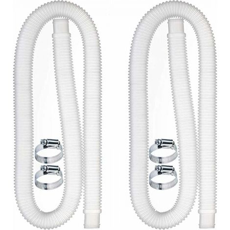 Manguera de repuesto para piscina, accesorio para bomba de filtro con 4 clips metálicos para bombas de agua. (1/5)