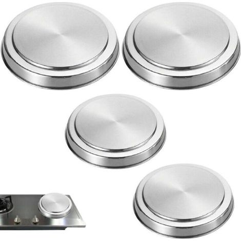 Lot de 4 housses de cuisinière en acier inoxydable, protections de cuisinière, ustensiles de cuisson, couverts, accessoires de cuisine 17/21 cm (1/5)