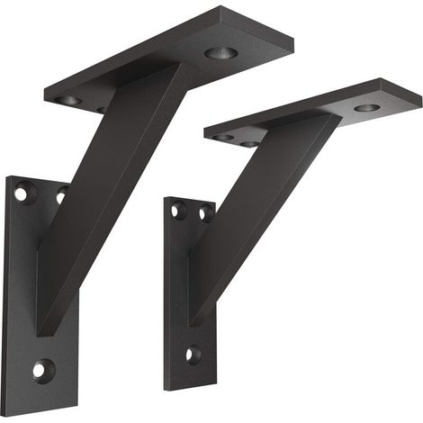 x Supporto per mensola 120 x 120 mm Supporto per mensola da parete, console, nero